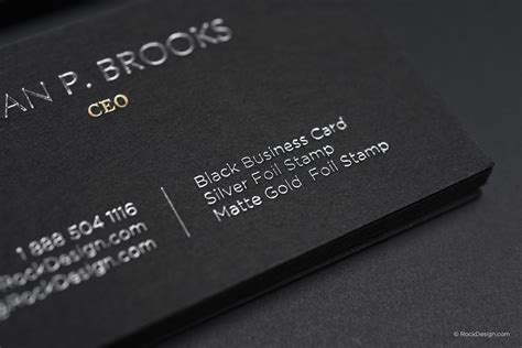 matte black business cards